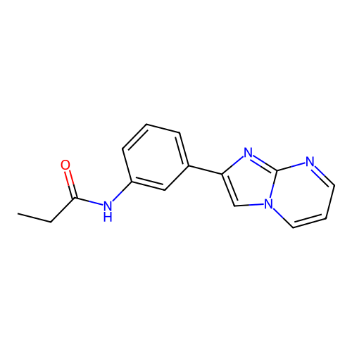 N-(3-imidazo[1,2-a]pyrimidin-2-ylphenyl)propanamide structure
