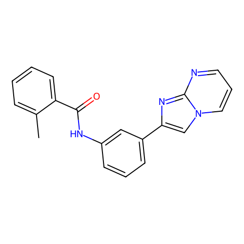 N-(3-(imidazo[1,2-a]pyrimidin-2-yl)phenyl)-2-methylbenzamide structure
