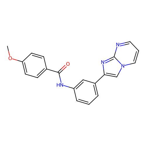 N-(3-{imidazo[1,2-a]pyrimidin-2-yl}phenyl)-4-methoxybenzamide structure