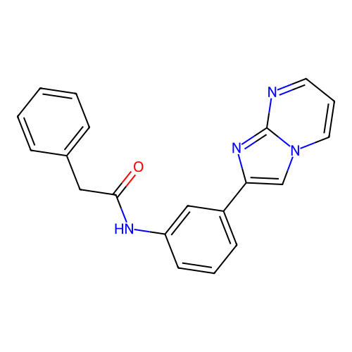N-(3-(imidazo[1,2-a]pyrimidin-2-yl)phenyl)-2-phenylacetamide structure