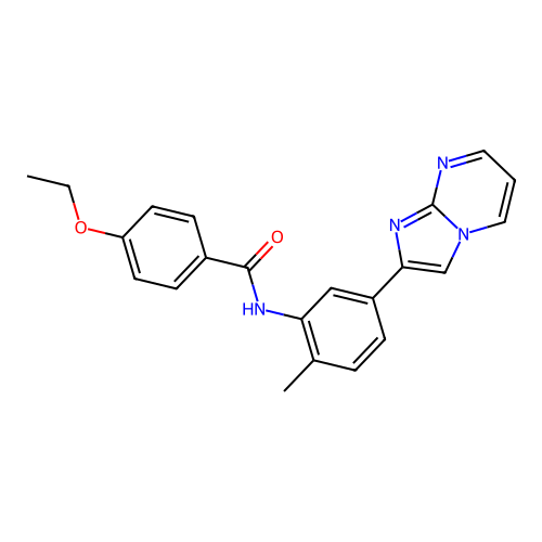 4-ethoxy-N-(5-imidazo[1,2-a]pyrimidin-2-yl-2-methylphenyl)benzamide structure