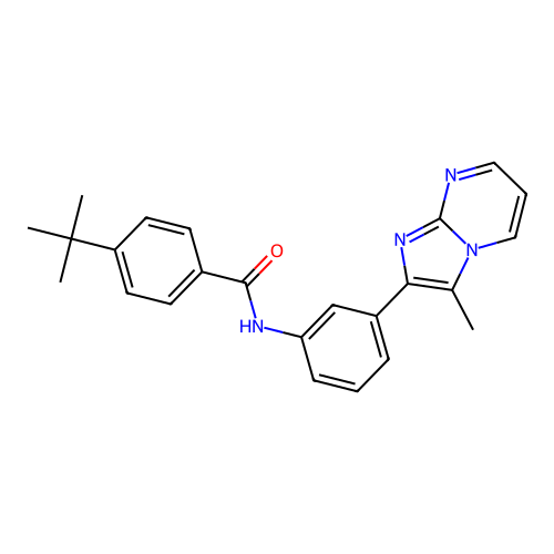 4-tert-butyl-N-(3-{3-methylimidazo[1,2-a]pyrimidin-2-yl}phenyl)benzamide structure