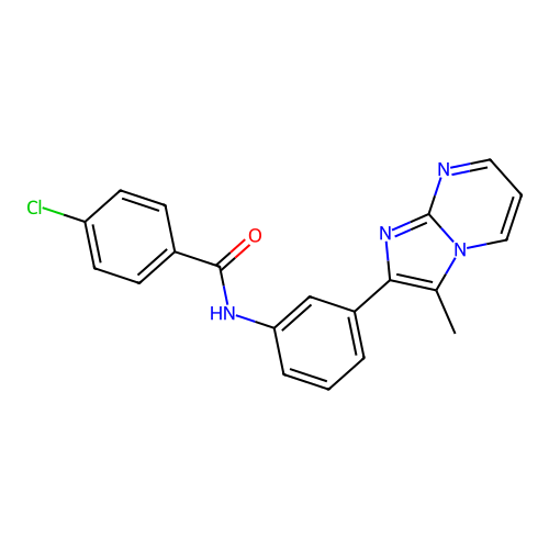 4-chloro-N-(3-(3-methylimidazo[1,2-a]pyrimidin-2-yl)phenyl)benzamide structure