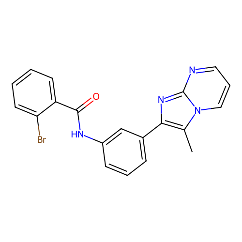 2-bromo-N-(3-(3-methylimidazo[1,2-a]pyrimidin-2-yl)phenyl)benzamide structure