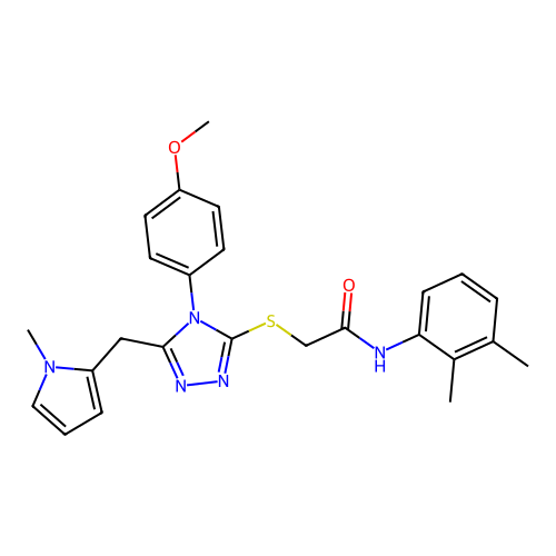 N-(2,3-dimethylphenyl)-2-{[4-(4-methoxyphenyl)-5-[(1-methyl-1H-pyrrol-2-yl)methyl]-4H-1,2,4-triazol-3-yl]sulfanyl}acetamide structure