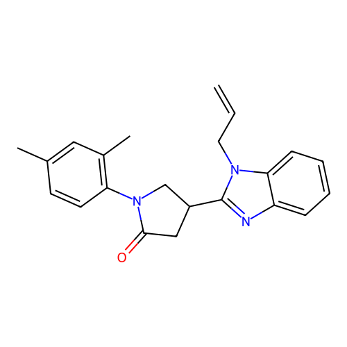 1-(2,4-Dimethylphenyl)-4-(1-prop-2-enylbenzimidazol-2-yl)pyrrolidin-2-one structure