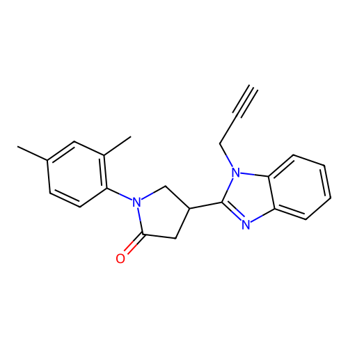 1-(2,4-Dimethylphenyl)-4-(1-prop-2-ynylbenzimidazol-2-yl)pyrrolidin-2-one structure