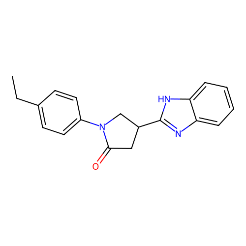 4-(1H-benzimidazol-2-yl)-1-(4-ethylphenyl)pyrrolidin-2-one structure
