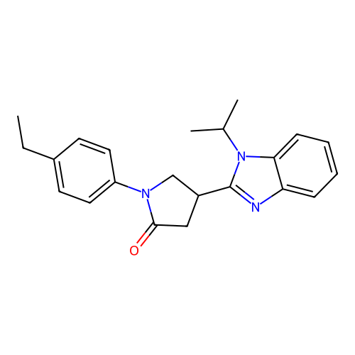1-(4-Ethylphenyl)-4-[1-(methylethyl)benzimidazol-2-yl]pyrrolidin-2-one structure