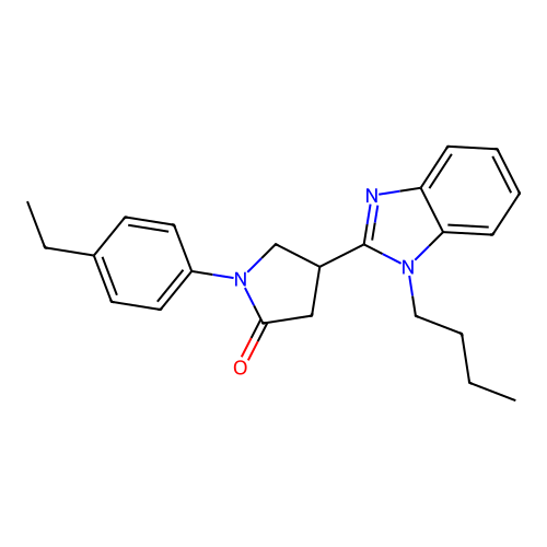 4-(1-Butylbenzimidazol-2-yl)-1-(4-ethylphenyl)pyrrolidin-2-one structure