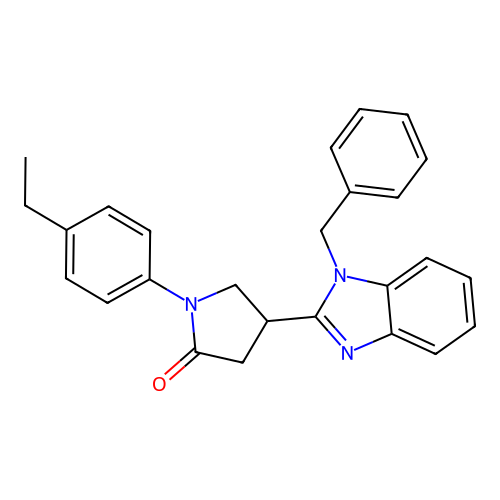 4-(1-Benzylbenzimidazol-2-yl)-1-(4-ethylphenyl)pyrrolidin-2-one structure