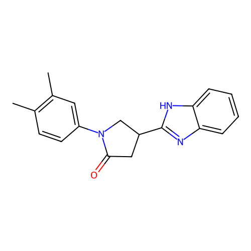 4-(1H-benzo[d]imidazol-2-yl)-1-(3,4-dimethylphenyl)pyrrolidin-2-one structure