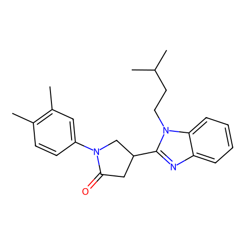 1-(3,4-Dimethylphenyl)-4-[1-(3-methylbutyl)benzimidazol-2-yl]pyrrolidin-2-one structure