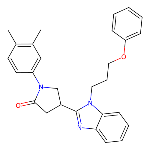 1-(3,4-Dimethylphenyl)-4-[1-(3-phenoxypropyl)benzimidazol-2-yl]pyrrolidin-2-one structure