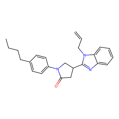 1-(4-butylphenyl)-4-[1-(prop-2-en-1-yl)-1H-1,3-benzodiazol-2-yl]pyrrolidin-2-one structure