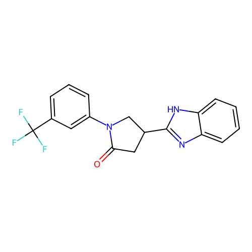4-(1H-benzimidazol-2-yl)-1-[3-(trifluoromethyl)phenyl]pyrrolidin-2-one structure