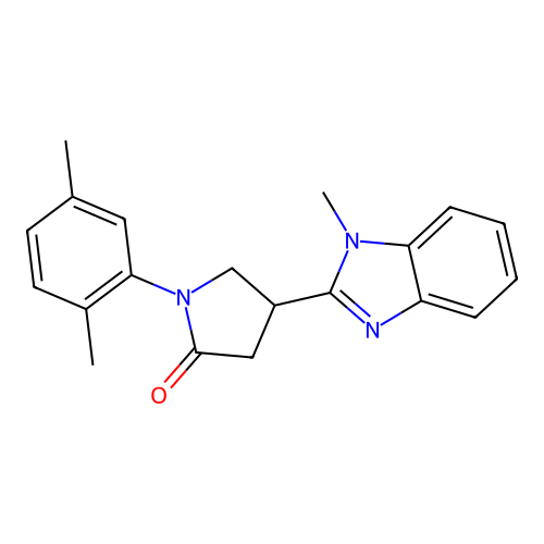 1-(2,5-Dimethylphenyl)-4-(1-methylbenzimidazol-2-yl)pyrrolidin-2-one structure