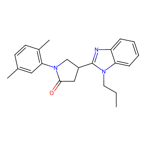 1-(2,5-Dimethylphenyl)-4-(1-propylbenzimidazol-2-yl)pyrrolidin-2-one structure