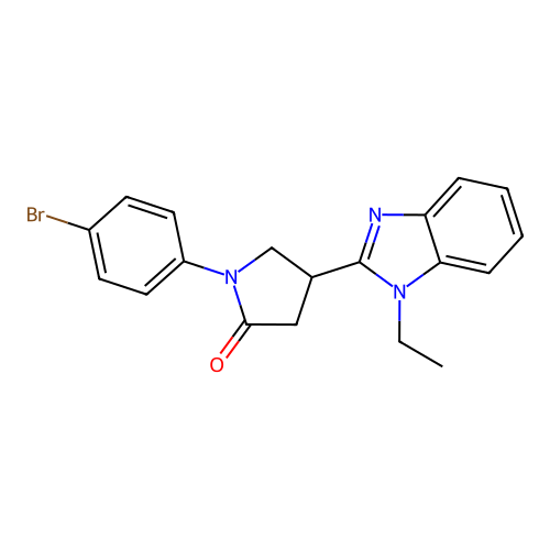 1-(4-Bromophenyl)-4-(1-ethylbenzimidazol-2-yl)pyrrolidin-2-one structure