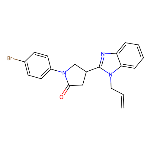 4-(1-allyl-1H-benzo[d]imidazol-2-yl)-1-(4-bromophenyl)pyrrolidin-2-one structure