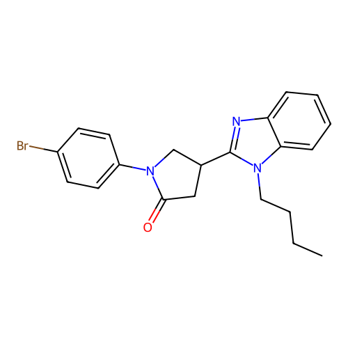 1-(4-Bromophenyl)-4-(1-butylbenzimidazol-2-yl)pyrrolidin-2-one structure