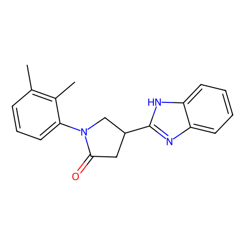 4-(1H-benzimidazol-2-yl)-1-(2,3-dimethylphenyl)pyrrolidin-2-one structure