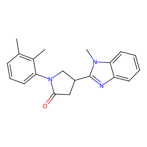 1-(2,3-Dimethylphenyl)-4-(1-methylbenzimidazol-2-yl)pyrrolidin-2-one structure