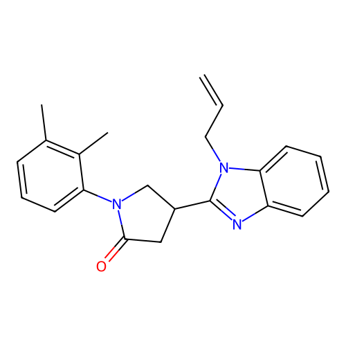 1-(2,3-Dimethylphenyl)-4-(1-prop-2-enylbenzimidazol-2-yl)pyrrolidin-2-one structure