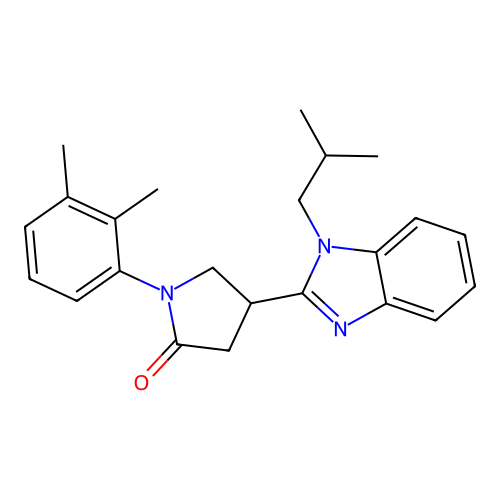 1-(2,3-Dimethylphenyl)-4-[1-(2-methylpropyl)benzimidazol-2-yl]pyrrolidin-2-one structure