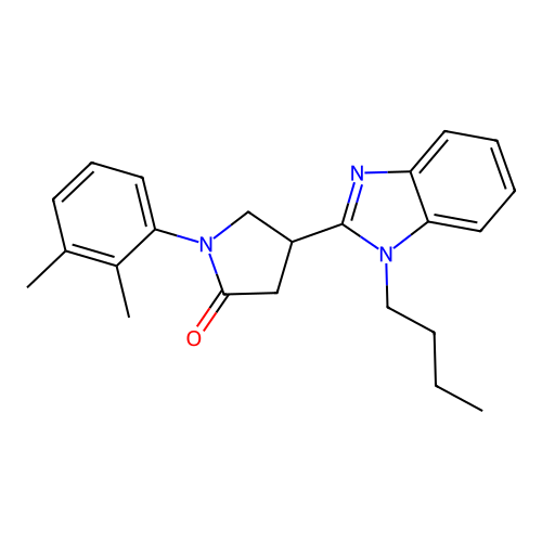 1-(2,3-Dimethylphenyl)-4-(1-butylbenzimidazol-2-yl)pyrrolidin-2-one structure