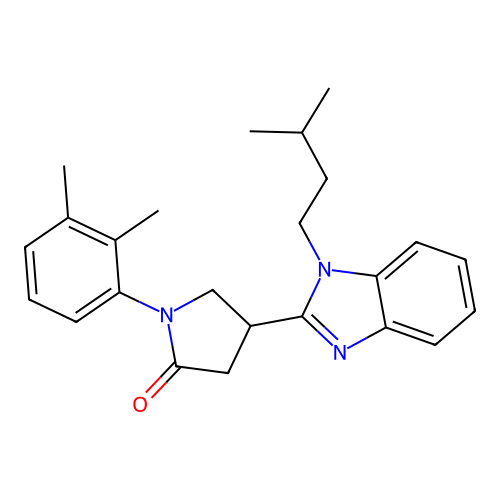 1-(2,3-Dimethylphenyl)-4-[1-(3-methylbutyl)benzimidazol-2-yl]pyrrolidin-2-one structure