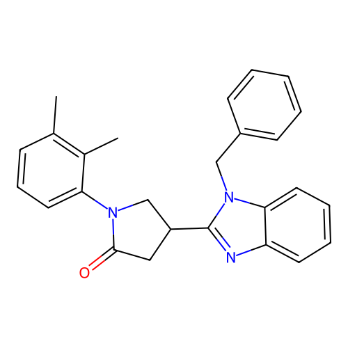 4-(1-benzyl-1H-1,3-benzodiazol-2-yl)-1-(2,3-dimethylphenyl)pyrrolidin-2-one structure