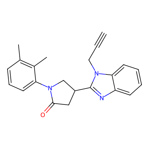 1-(2,3-Dimethylphenyl)-4-(1-prop-2-ynylbenzimidazol-2-yl)pyrrolidin-2-one structure