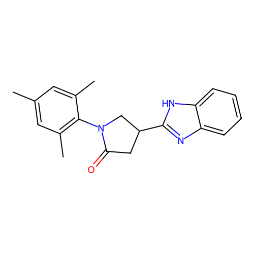 4-(1H-Benzimidazol-2-YL)-1-mesitylpyrrolidin-2-one structure