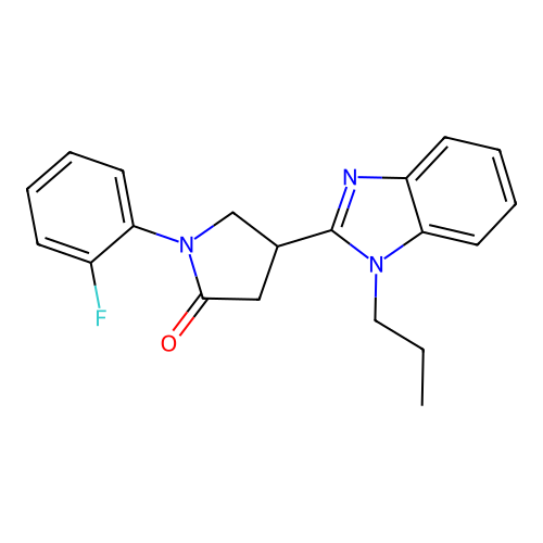 1-(2-Fluorophenyl)-4-(1-propylbenzimidazol-2-yl)pyrrolidin-2-one structure