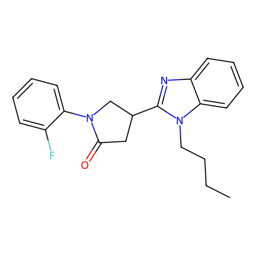4-(1-Butylbenzimidazol-2-yl)-1-(2-fluorophenyl)pyrrolidin-2-one structure