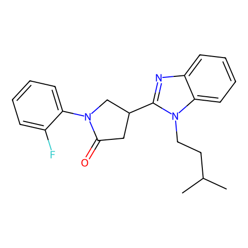 1-(2-Fluorophenyl)-4-[1-(3-methylbutyl)benzimidazol-2-yl]pyrrolidin-2-one structure