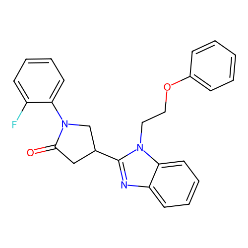 1-(2-Fluorophenyl)-4-[1-(2-phenoxyethyl)benzimidazol-2-yl]pyrrolidin-2-one structure