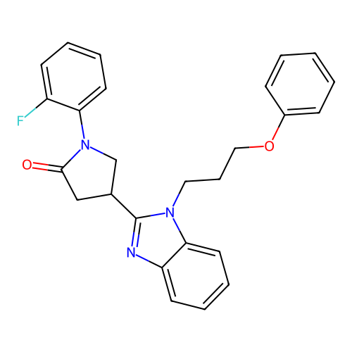 1-(2-Fluorophenyl)-4-[1-(3-phenoxypropyl)benzimidazol-2-yl]pyrrolidin-2-one structure