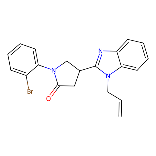 1-(2-Bromophenyl)-4-(1-prop-2-enylbenzimidazol-2-yl)pyrrolidin-2-one structure