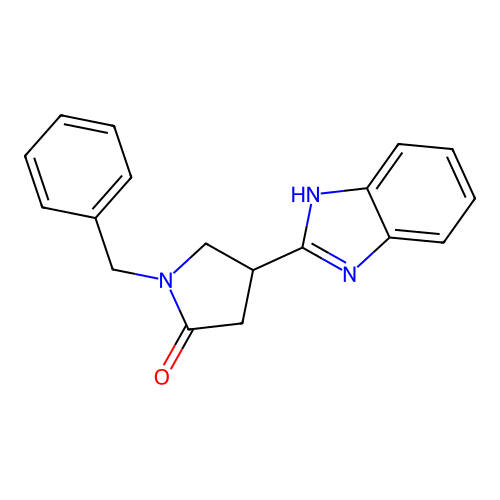 4-(1H-benzimidazol-2-yl)-1-benzylpyrrolidin-2-one structure