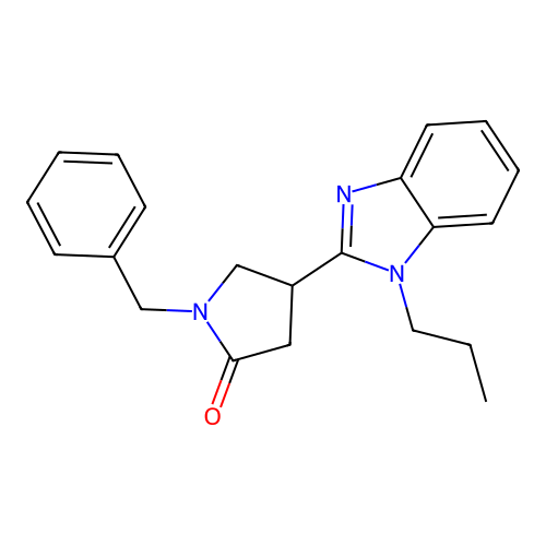 1-Benzyl-4-(1-propylbenzimidazol-2-yl)pyrrolidin-2-one structure