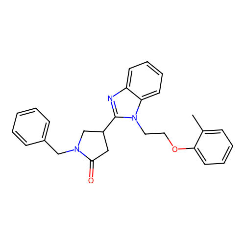 4-{1-[2-(2-Methylphenoxy)ethyl]benzimidazol-2-yl}-1-benzylpyrrolidin-2-one structure