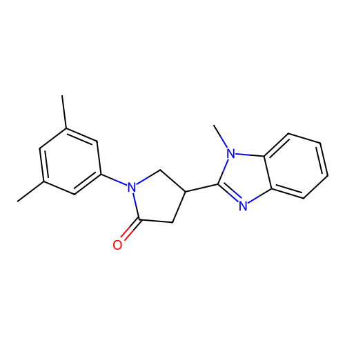 1-(3,5-Dimethylphenyl)-4-(1-methylbenzimidazol-2-yl)pyrrolidin-2-one structure