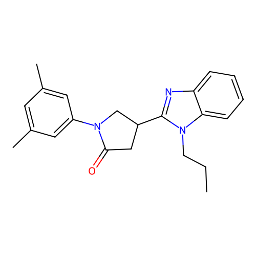 1-(3,5-Dimethylphenyl)-4-(1-propylbenzimidazol-2-yl)pyrrolidin-2-one structure