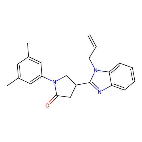 1-(3,5-Dimethylphenyl)-4-(1-prop-2-enylbenzimidazol-2-yl)pyrrolidin-2-one structure