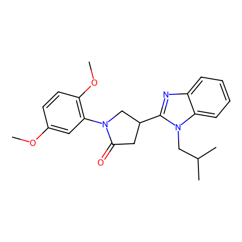 1-(2,5-Dimethoxyphenyl)-4-[1-(2-methylpropyl)benzimidazol-2-yl]pyrrolidin-2-one structure