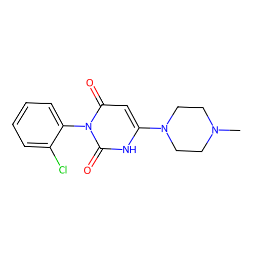 3-(2-chlorophenyl)-6-(4-methylpiperazin-1-yl)-1H-pyrimidine-2,4-dione structure