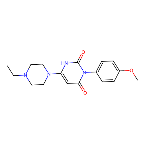 6-(4-ethylpiperazin-1-yl)-3-(4-methoxyphenyl)-1H-pyrimidine-2,4-dione structure