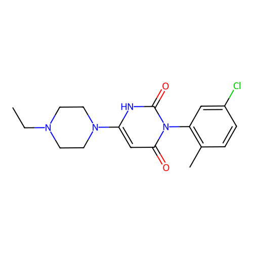 3-(5-chloro-2-methylphenyl)-6-(4-ethylpiperazin-1-yl)-1H-pyrimidine-2,4-dione structure
